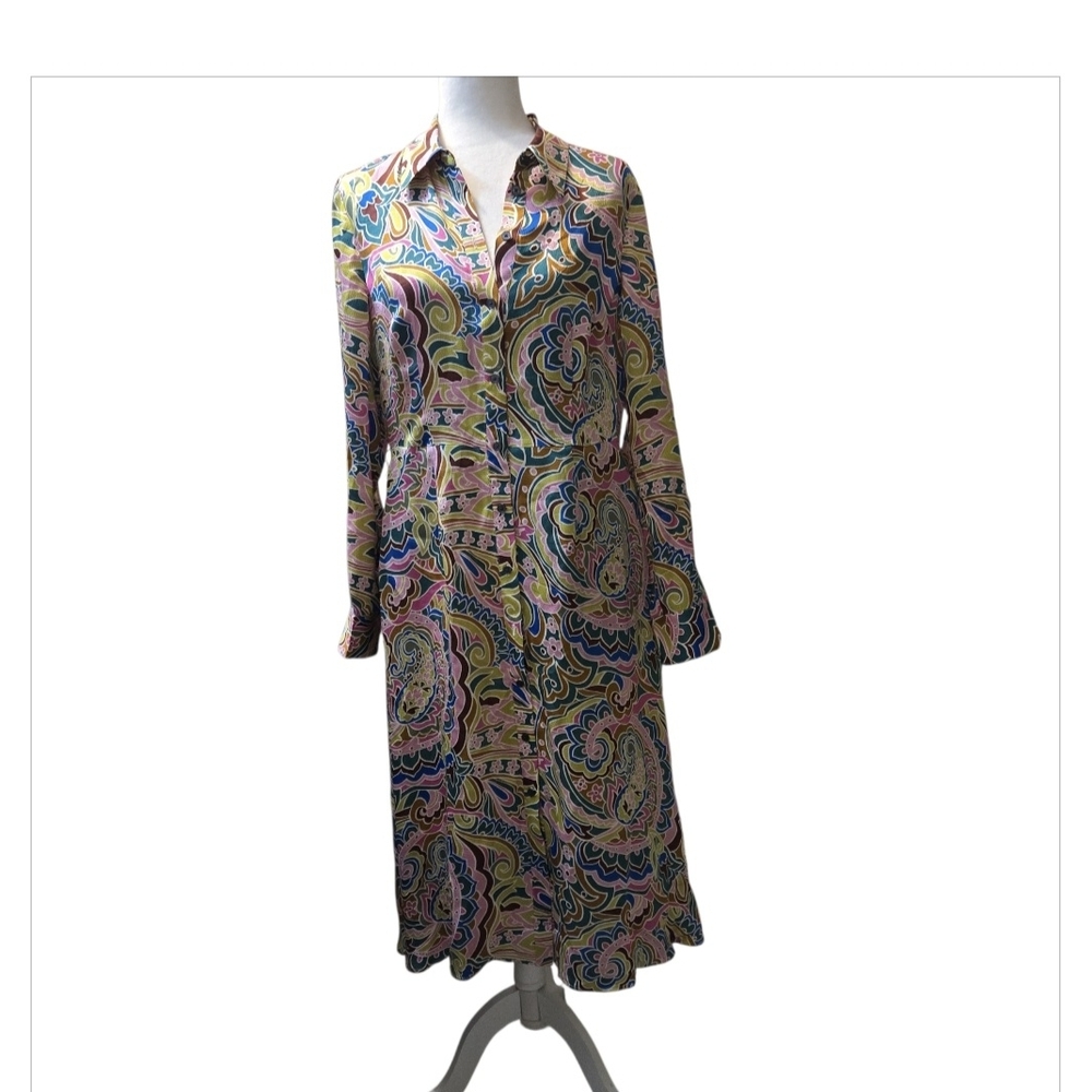 Multicolor Paisley Print Dress